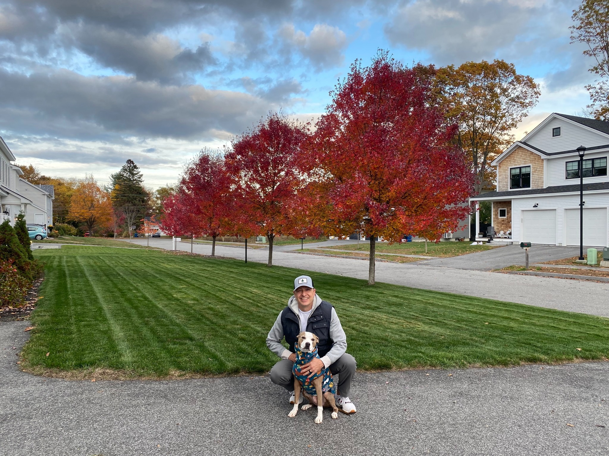 Mainely Stripes owner and lawn transformation